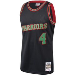 Chris Webber Golden State Warriors Mitchell & Ness Hardwood Classics Christmas Swingan Collection Jersey – Black 2019
