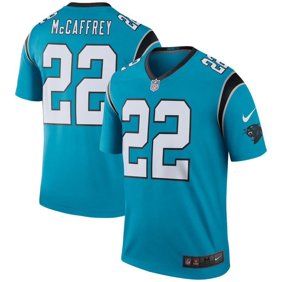 Christian McCaffrey Carolina Panthers Color Rush Legend Jersey - Blue 2019