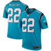 Image of Christian McCaffrey Carolina Panthers Color Rush Legend Jersey - Blue 2019