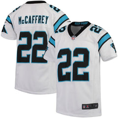 Christian McCaffrey Carolina Panthers Youth Player Game Jersey – White 2019