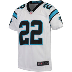 Christian McCaffrey Carolina Panthers Youth Player Game Jersey – White 2019