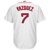 Image of Christian Vazquez Boston Red Sox Majestic Home Cool Base Replica Player Jersey - White 2019