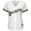 Image of Christian Yelich Milwaukee Brewers Majestic Women's Cool Base Player Jersey – White 2019