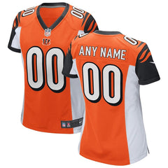 Cincinnati Bengals Women's Alternate Custom Game Jersey – Orange 2019