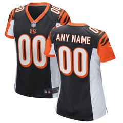 Cincinnati Bengals Women's Custom Game Jersey – Black 2019