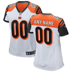 Cincinnati Bengals Women's Custom Game Jersey – White 2019