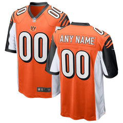 Cincinnati Bengals Youth Game Custom Jersey – Black 2019