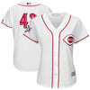 Image of Cincinnati Reds Majestic Women's Jackie Robinson Day Official Cool Base Jersey – White 2019