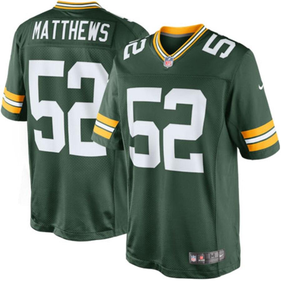 Clay Matthews Green Bay Packers Team Color Limited Jersey - Green 2019