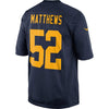Image of Clay Matthews Green Bay Packers Throwback Limited Jersey - Navy Blue 2019