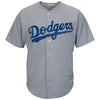 Image of Clayton Kershaw Los Angeles Dodgers Majestic Road Official Cool Base Player Replica Jersey - Gray 2019
