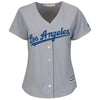 Image of Clayton Kershaw Los Angeles Dodgers Majestic Women's Road Cool Base Replica Player Jersey - Gray 2019