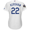 Image of Clayton Kershaw Los Angeles Dodgers Majestic Women's World Series Cool Base Player Jersey – White 2019