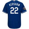 Image of Clayton Kershaw Los Angeles Dodgers Majestic World Series Cool Base Player Jersey – Royal 2019