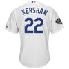 Image of Clayton Kershaw Los Angeles Dodgers Majestic World Series Cool Base Player Jersey – White 2019