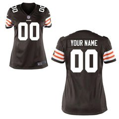 Cleveland Browns Historic Logo Women's Custom Game Jersey - Brown 2019