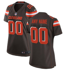 Cleveland Browns Women's Custom Game Jersey - Brown 2019