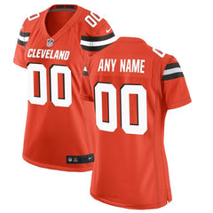 Cleveland Browns Womens Orange Custom Game Jersey 2019