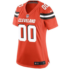 Cleveland Browns Womens Orange Custom Game Jersey 2019