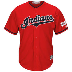 Cleveland Indians Majestic Alternate 2019 All-Star Game Patch Cool Base Team Jersey – Scarlet 2019