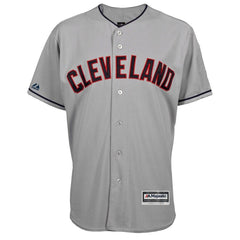 Cleveland Indians Majestic Official Cool Base Jersey - Gray 2019