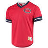 Image of Cleveland Indians Mitchell &amp; Ness Mesh V-Neck Jersey – Red 2019