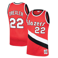 Clyde Drexler Portland Trail Blazers Mitchell &amp; Ness Hardwood Classics Swingman Jersey – Red 2019