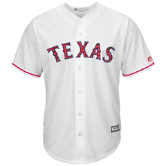Cole Hamels Texas Rangers Majestic Stars & Stripes Cool Base Player Jersey - White 2019