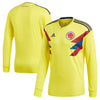 Image of Colombia National Team Home Replica Blank Long Sleeve Jersey - Yellow 2019