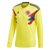 Image of Colombia National Team Home Replica Blank Long Sleeve Jersey - Yellow 2019