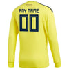 Image of Colombia National Team Home Replica Custom Long Sleeve Jersey - Yellow 2019