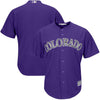 Image of Colorado Rockies Majestic Alternate Official Cool Base Team Replica Jersey - Purple 2019