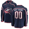 Image of Columbus Blue Jackets Home Breakaway Custom Jersey - Navy 2019