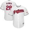 Image of Corey Kluber Cleveland Indians Majestic Home 2019 All-Star Game Patch Cool Base Player Jersey – White 2019