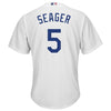 Image of Corey Seager Los Angeles Dodgers Majestic Official Cool Base Player Jersey - White 2019