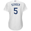 Image of Corey Seager Los Angeles Dodgers Majestic Women's Cool Base Player Jersey -White 2019