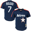 Image of Craig Biggio Houston Astros Mitchell &amp; Ness Cooperstown Mesh Batting Practice Jersey - Navy 2019