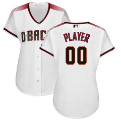 Arizona Diamondbacks Majestic Women's Home Cool Base Custom Jersey – White/Crimson 2019