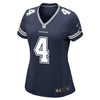 Image of Dak Prescott Dallas Cowboys Girls Youth Game Jersey – Navy 2019