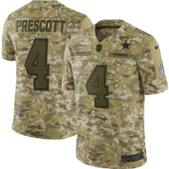Dak Prescott Dallas Cowboys Salute to Service Limited Jersey – Camo 2019
