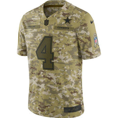 Dak Prescott Dallas Cowboys Salute to Service Limited Jersey – Camo 2019