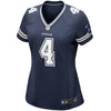 Image of Dak Prescott Dallas Cowboys Women's Game Jersey - Navy 2019