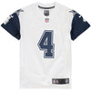 Image of Dak Prescott Dallas Cowboys Youth Color Rush Game Jersey - White 2019