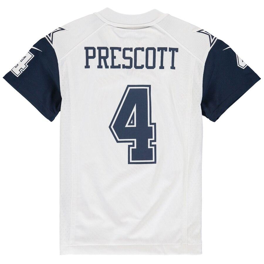 Dak Prescott Dallas Cowboys Youth Color Rush Game Jersey - White 2019