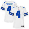 Image of Dak Prescott Dallas Cowboys Youth Game Jersey - White 2019