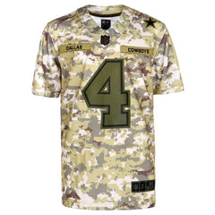 Dak Prescott Dallas Cowboys Youth Salute to Service Game Jersey - Camo 2019