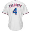 Image of Dak Prescott Texas Rangers Majestic NFL x MLB Crossover Cool Base Player Jersey - White 2019