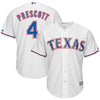 Image of Dak Prescott Texas Rangers Majestic NFL x MLB Crossover Cool Base Player Jersey - White 2019
