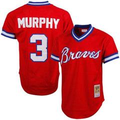 Dale Murphy Atlanta Braves Mitchell &amp; Ness 1980 Cooperstown Collection Mesh Batting Practice Jersey - Red 2019