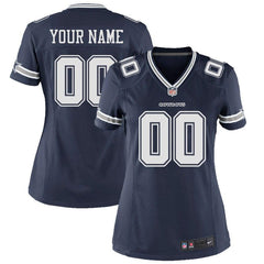 Dallas Cowboys Women's Custom Game Jersey - Navy 2019